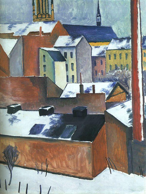 August Macke St.Mary's in the Snow oil painting image